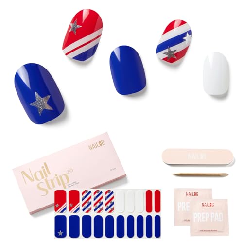 NAILOG Born to Star Semi Cured Gel Nail Strips - 34 Pcs