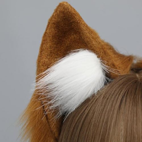 Tan Cat Ears Headband for Women | Cute Simulation Animal Ears