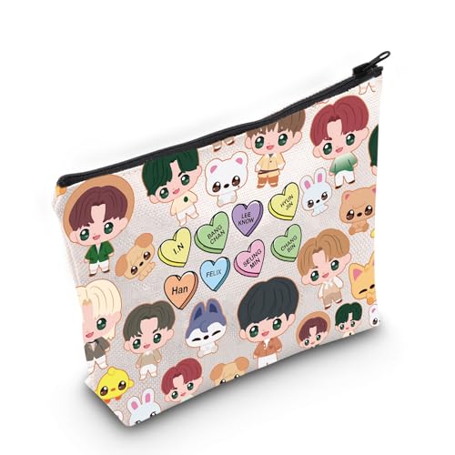 LEVLO Korean Cartoon Makeup Bag - Zipper Pouch for Fans