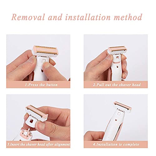 8PCS Ladies Shaver Replacement Head + Cleaning Brush for Finishing Touch Flawless