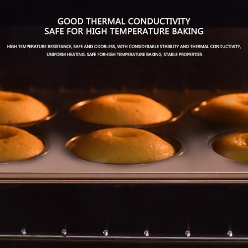 Nonstick 12-Cavity Donut Baking Pan - Carbon Steel Doughnut Molds