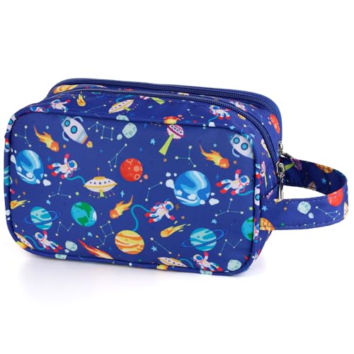 Space Kids Toiletry Bag for Boys, Travel Little Young Boys Waterproof