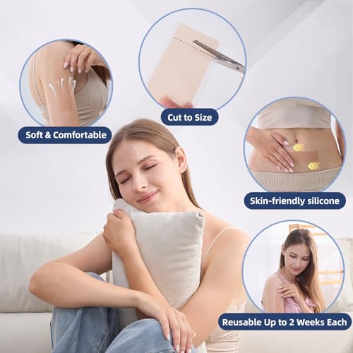 Light Tone Silicone Scar Sheets - 6 Reusable Strips, 1.6" x 6"