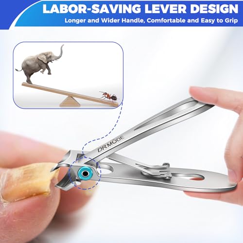 DRMODE Silver Large Ingrown Toenail Clippers for Thick Nails