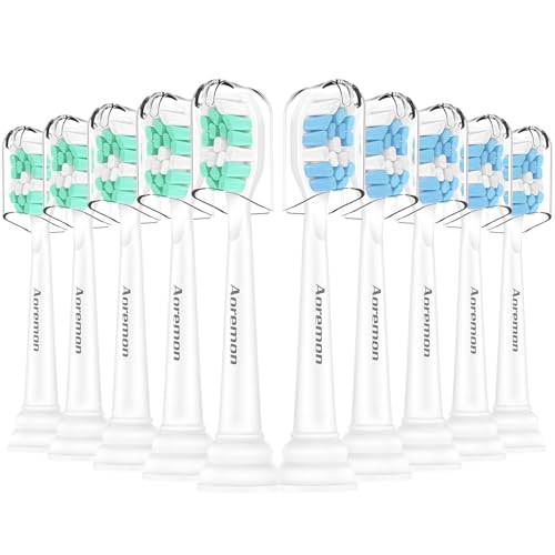 Aoremon White Toothbrush Heads for Philips Sonicare C2 G2