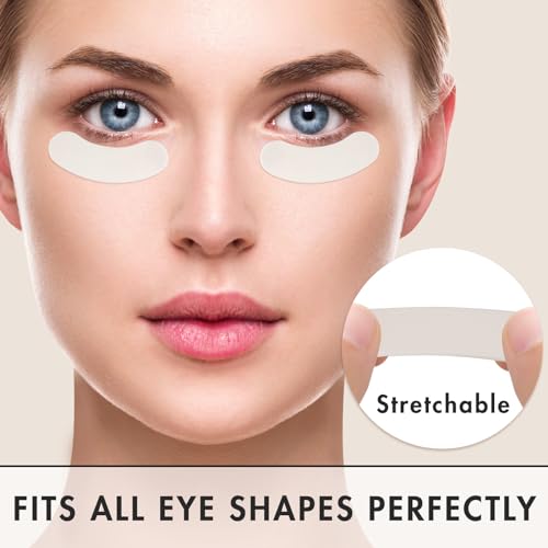 Embagol Foam Eye Pads for Lash Extensions - Pre-Cut 100 Pcs, Lint-Free & Waterproof