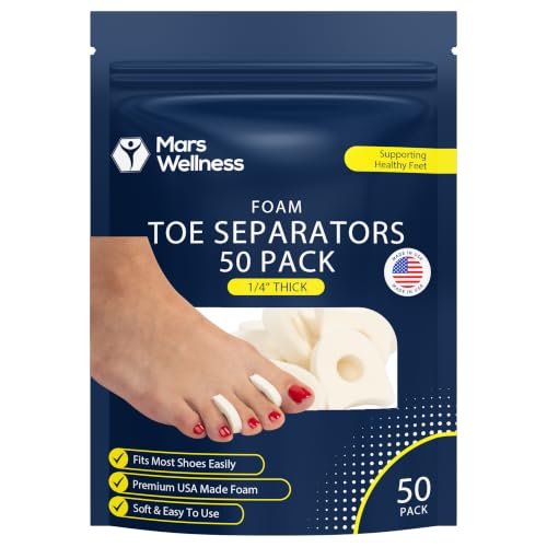 Foam Toe Separators for Foot Pain Relief - 50 Count Pack