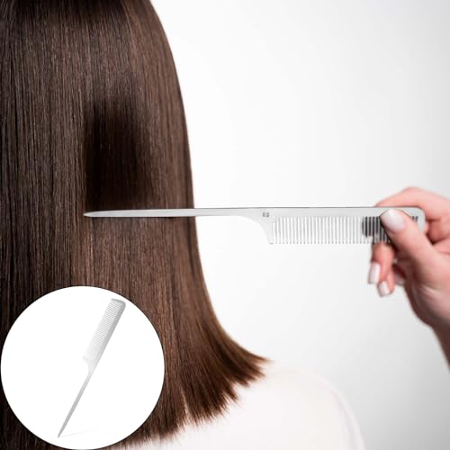 Stainless Steel Rat Tail Comb for Hair Styling & Sectioning