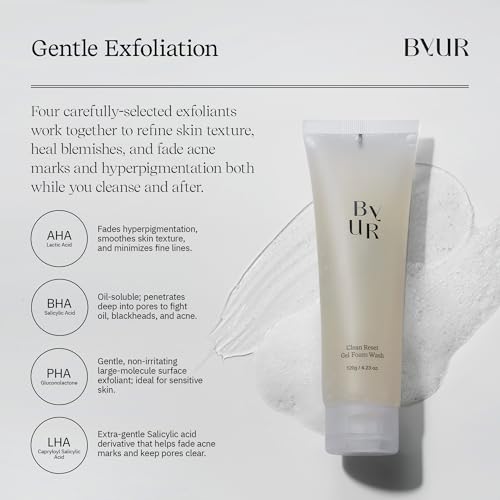 ByUR Gentle Foam Cleanser - Daily Hydrating Facial Wash with Exfoliating Perlite (4.2 oz)