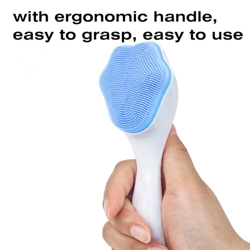 Silicone Facial Cleansing Brush Set - 4 Pack Exfoliator for Blackheads & Acne