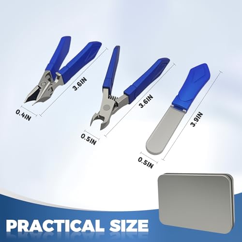3-Piece Anti-Splash Eagle Beak Nail Clipper Set for Thick Ingrown Toenails