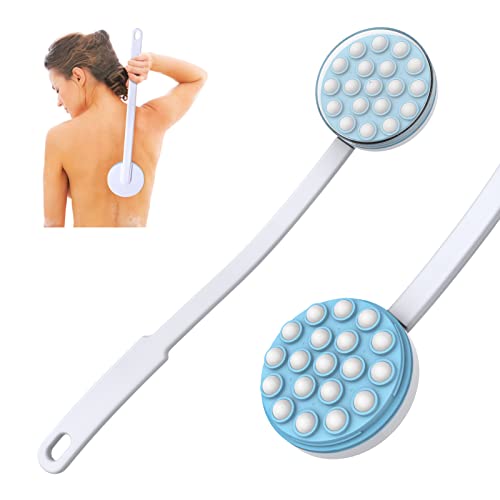 Back Lotion Applicator with 19 Roller Massagers, Long Reach Lotion & Sunscreen Dispenser