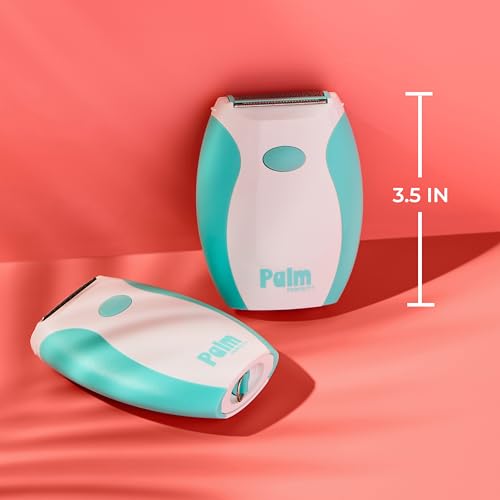 PalmPerfect Electric Shaver for Women ? Bi-Directional Triple Blade Razor for Legs, Underarms & Bikini Line ? Wet/Dry Portable Shaver with Non-Slip Rubber Grip ? Battery Powered