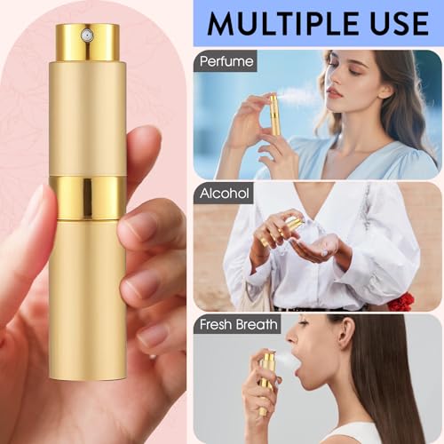3-Pack Travel Perfume Atomizer Spray Bottles - Refillable & Portable