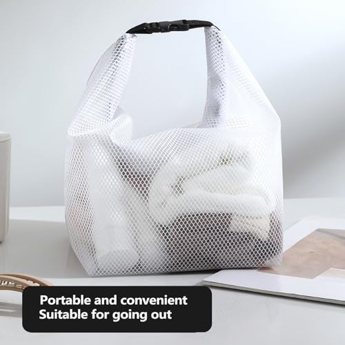 Portable Cosmetic Storage Bag with Dry Wet Separation - White