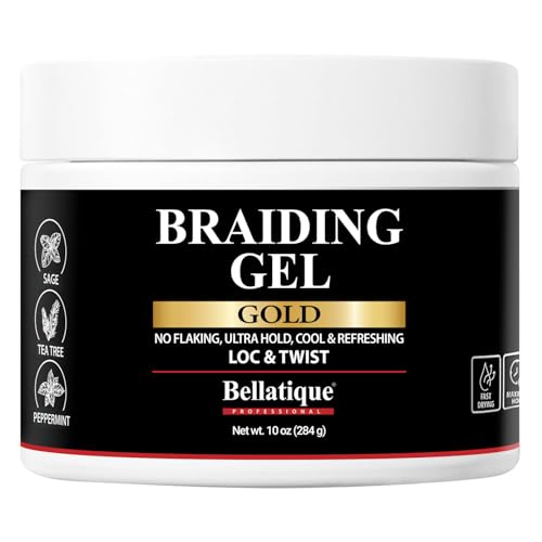 BELLATIQUE Braiding Gel - Maximum Hold for LOCs & Twists, 10 oz