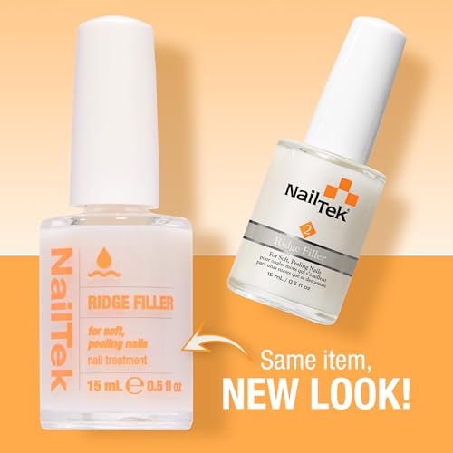 Nail Tek Ridge Filler Formula 2 - Nail Strengthener & Base Coat, 0.5 fl oz