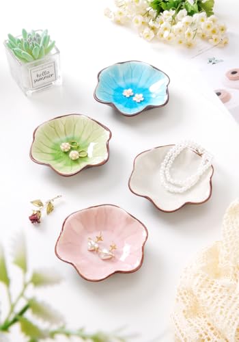 Lotus Leaf Ice Cracking Jewelry Dish - Decorative Ring Holder
