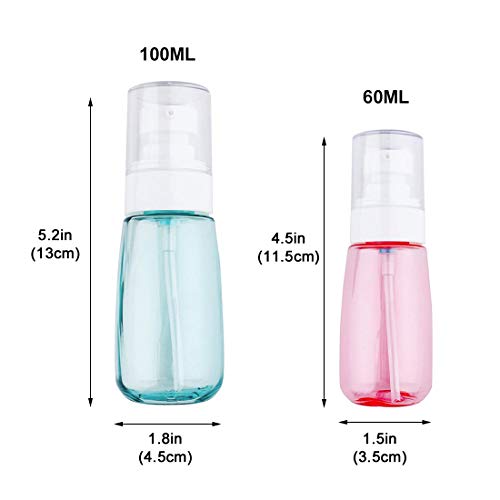 JOSALINAS 2oz Airless Pump Bottles 4-Pack - Clear Refillable Travel Containers for Lotion, Creams, Foundation