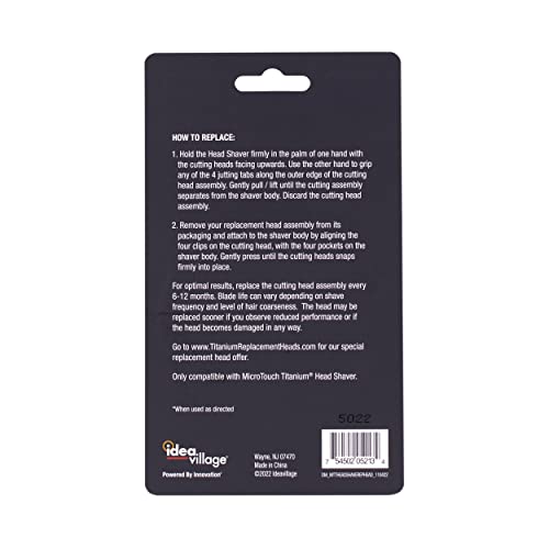 MicroTouch Titanium Head Shaver Replacement Blade Head