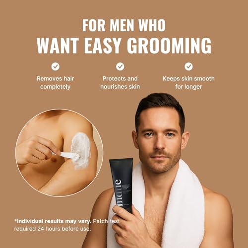 Superior Mane Razorless Hair Removal Cream for Men ? Painless Body & Intimate Hair Removal, No Razor Burn ? Rinse-Free Formula with Cooling Effect, Aloe Vera, Witch Hazel & Green Tea ? 150ml