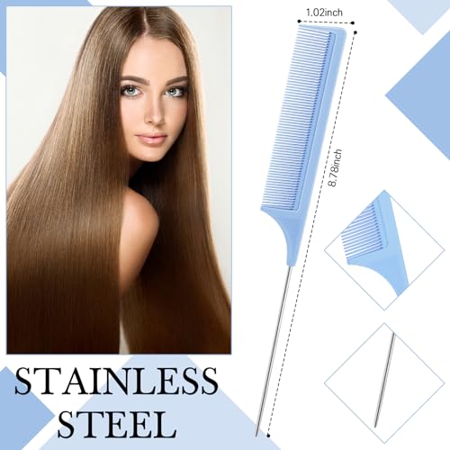 Geiserailie 3-Piece Hair Brush Set for Edge Control & Teasing