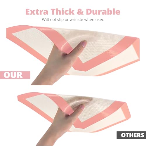 Silicone Baking Mat Set of 3 - Non-Stick & Easy to Clean