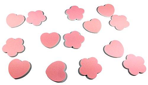 Colorful Heart & Flower Nail Buffers 72 Pack, 240/600 Grit, Individually Wrapped