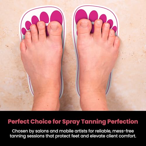 Pink Disposable Spray Tanning Feet Pads - 25 Pairs for Hygienic Protection