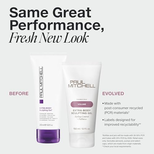 Paul Mitchell Extra-Body Sculpting Gel 5.1 Fl Oz | Citrus Scent for Fine Hair