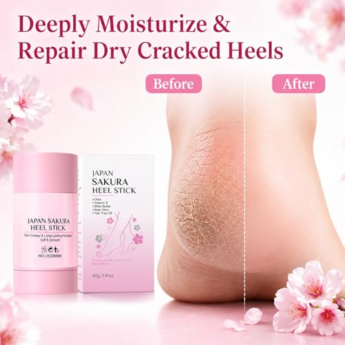 Sakura Foot Balm Stick - Moisturizing Shea Butter & Aloe Vera