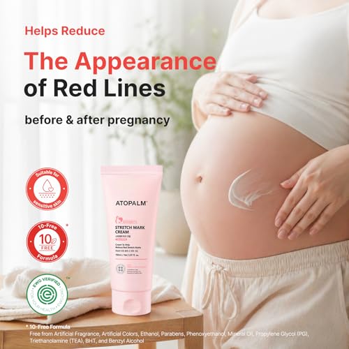 ATOPALM Maternity Care Stretch Mark Cream, 150ml 5 Fl Oz, Canola Oil Postpartum Skin Care| Pregnancy Red Lines Relief | Skin Swelling Elasticity Improvement| Gentle Body Moisturizing | Kbeauty