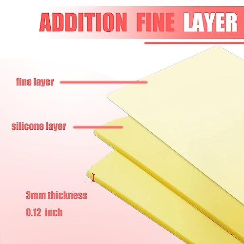 Sotica 3mm Thick Tattoo Practice Skin - 4PCS Double-Sided Silicone Sheets