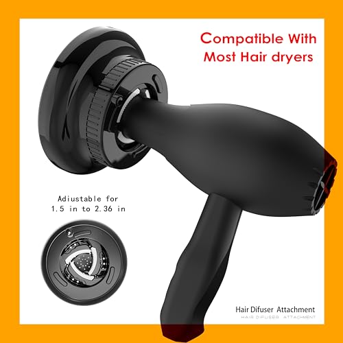 BLOLYO Universal Hair Dryer Diffuser Attachment for Curly & Wavy Hair