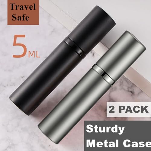 Aurdox 5ml Portable Refillable Perfume Atomizer - Leakproof Travel Spray Bottle