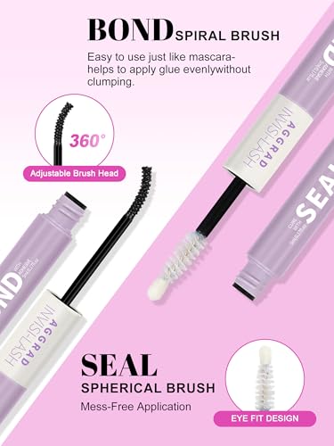 AGGRAD Black Bond & Remover Kit - Super Strong Lash Glue for Extensions