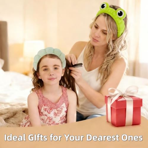 7-Piece Spa Set with Headbands & Wristbands for Women - Green