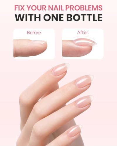 Makartt Hema-Free Rubber Base Gel 6-in-1 Clear Builder Nail Coat 15ML