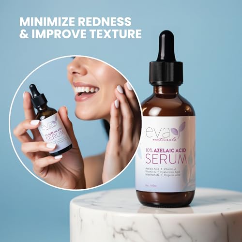 Eva Naturals Azelaic Acid 10% Facial Serum with Niacinamide & Hyaluronic Acid - 2 oz