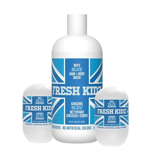 Fresh Kidz Boys Personal Care Set: Gentle Body Wash & Deodorant Duo