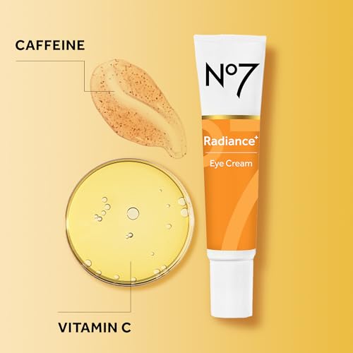 No7 Radiance+ Roll & Glow Eye Cream - Brightening Caffeine & Vitamin C, 15ml