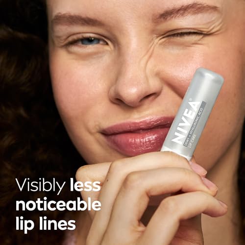 NIVEA Dewy Lip Care with Hyaluronic Acid, 4-Pack Moisturizing Balm (0.18 oz each)