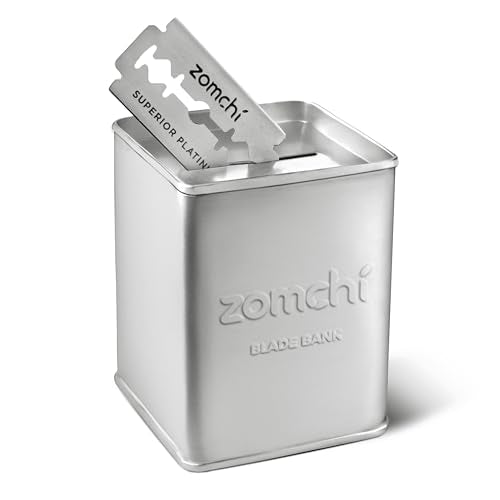 ZOMCHI Razor Blade Bank with 100 Safety Razor Blades
