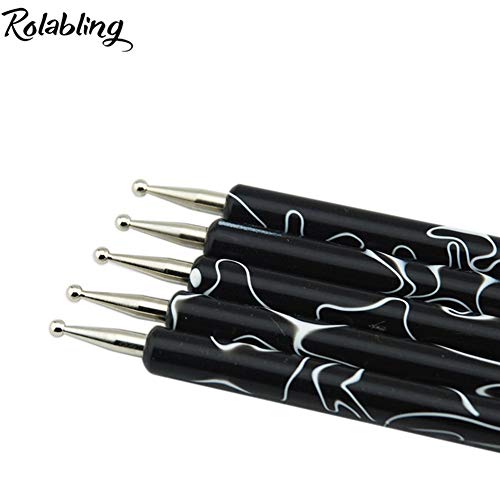 Nail Dotting Tools Set - 5 Double-Ended Stylus Pens for Nail Art