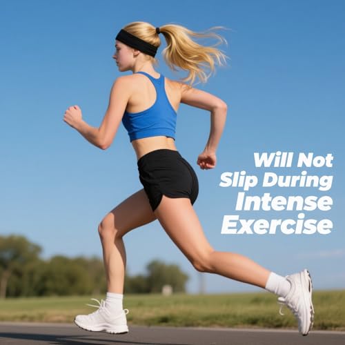 Non-Slip Workout Headbands for Women - 3 Pack Sweatbands