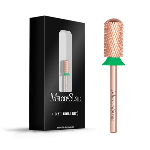 MelodySusie Coarse Carbide Nail Drill Bits - 3/32'' Rose Gold