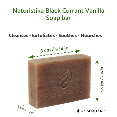 Natural Black Currant Vanilla Handmade Soap Bars - Vegan & Organic, Face & Body Cleansing, Pack of 3