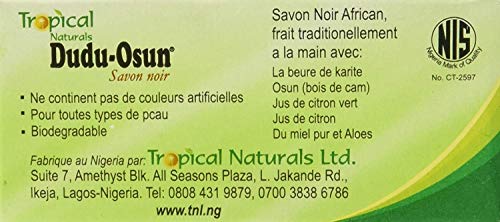 Dudu Osun African Black Soap - Authentic Natural Bar Soap - 5 Pack