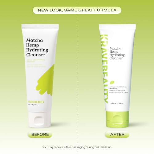 KraveBeauty Matcha Hemp Hydrating Cleanser, 120 mL - Gentle Face Wash