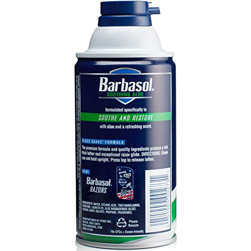 Barbasol Soothing Aloe Skin Thick And Rich Shaving Cream 10 Oz (Pack of 3) by Perio